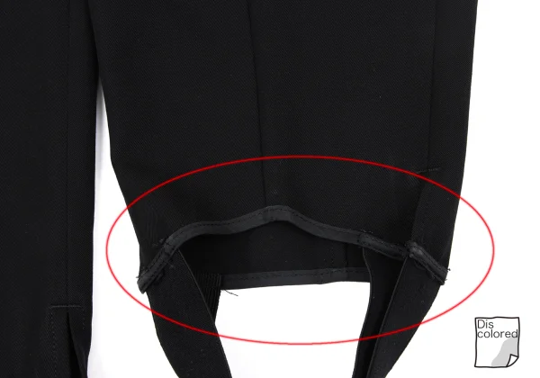 Yohji Yamamoto POUR HOMME Wool Hem Rib Suspender Button Pants K-170746_012