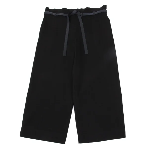 Y's Wool Blend Waist String Wide Pants Black 3 K-170748_001