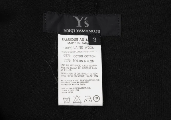 Y's Wool Blend Waist String Wide Pants K-170748_015