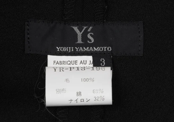 Y's Wool Blend Waist String Wide Pants K-170748_016