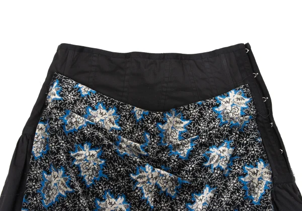 COMME des GARCONS Wool Panel Velvet Paste Skirt K-170749_004