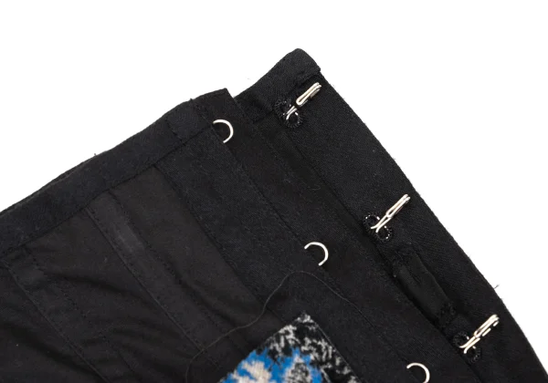 COMME des GARCONS Wool Panel Velvet Paste Skirt K-170749_005