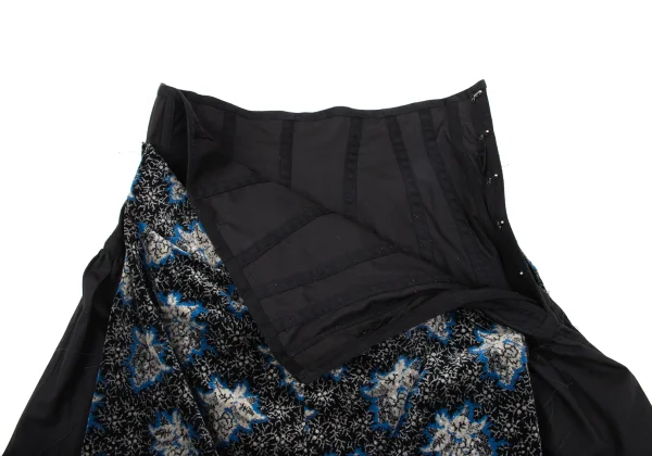 COMME des GARCONS Wool Panel Velvet Paste Skirt K-170749_006