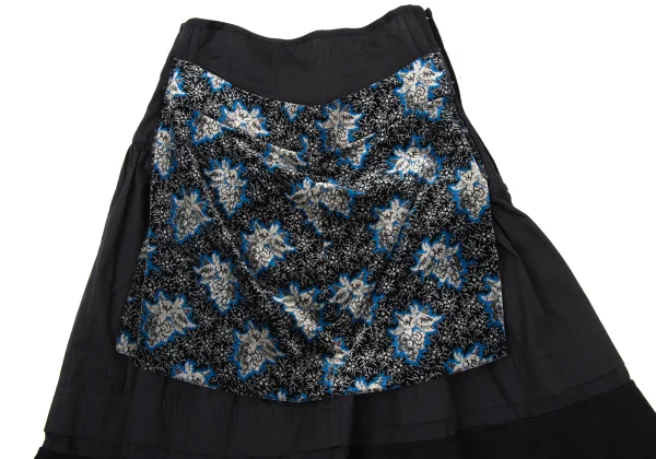 COMME des GARCONS Wool Panel Velvet Paste Skirt K-170749_008