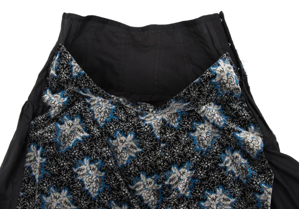 COMME des GARCONS Wool Panel Velvet Paste Skirt K-170749_009