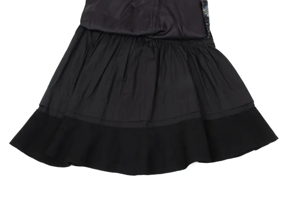 COMME des GARCONS Wool Panel Velvet Paste Skirt K-170749_011
