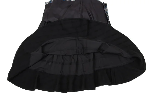 COMME des GARCONS Wool Panel Velvet Paste Skirt K-170749_012