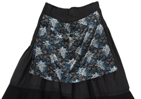 COMME des GARCONS Wool Panel Velvet Paste Skirt K-170749_014
