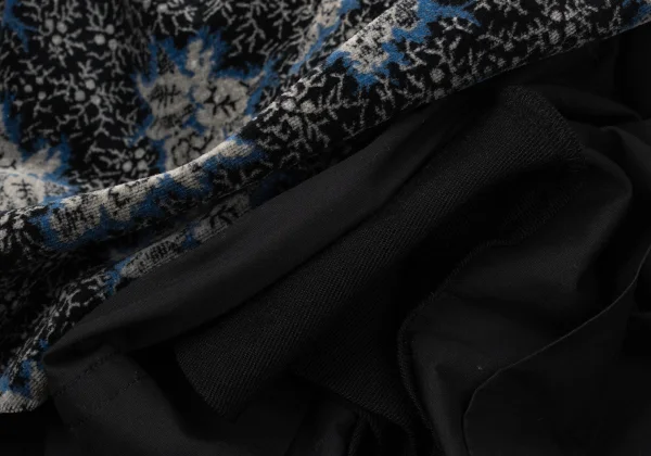 COMME des GARCONS Wool Panel Velvet Paste Skirt K-170749_016