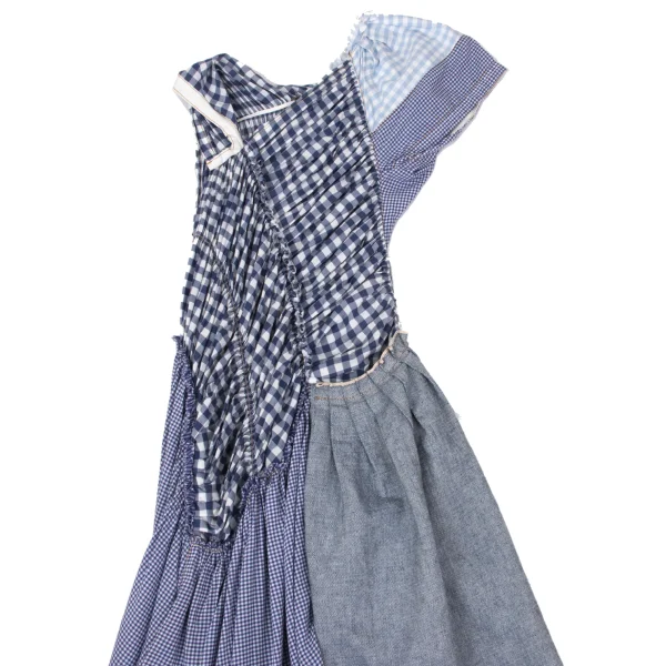 tricot COMME des GARCONS Denim Switching Check Dress K-170750_003