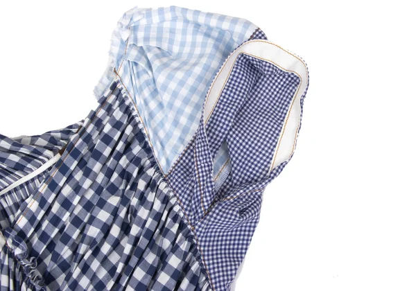 tricot COMME des GARCONS Denim Switching Check Dress K-170750_005