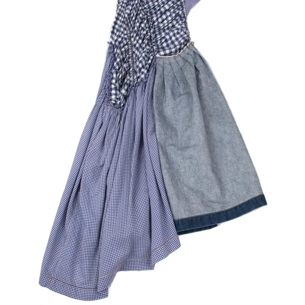 tricot COMME des GARCONS Denim Switching Check Dress K-170750_006