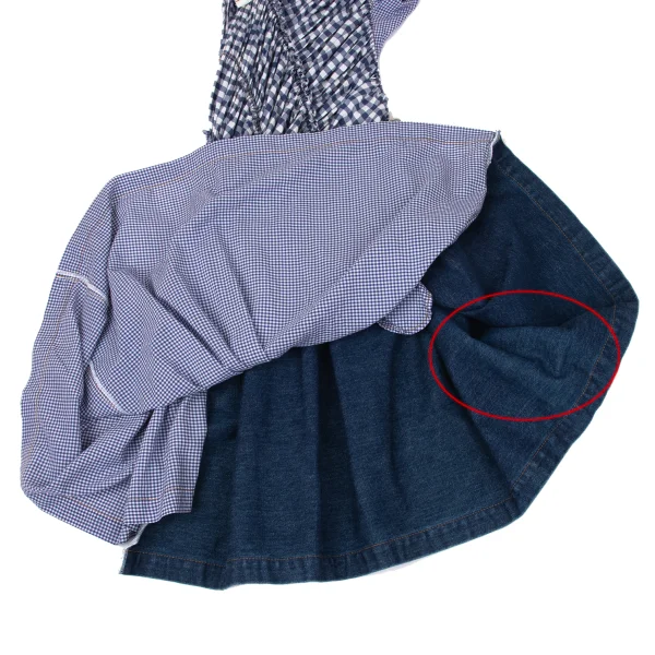 tricot COMME des GARCONS Denim Switching Check Dress K-170750_008