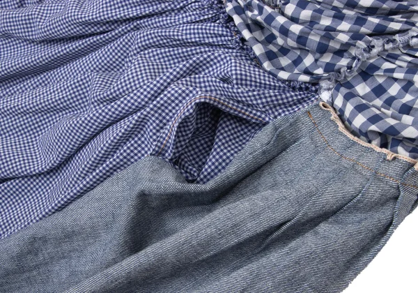 tricot COMME des GARCONS Denim Switching Check Dress K-170750_010