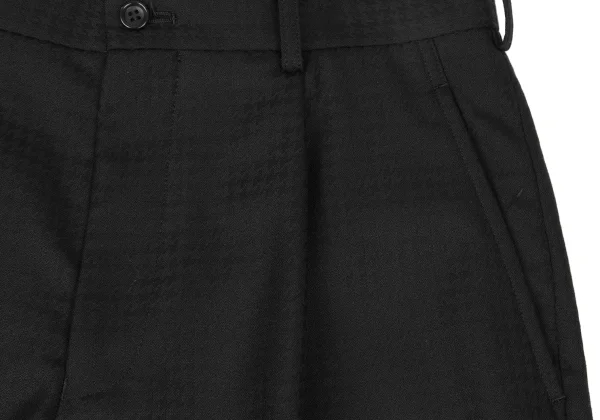 COMME des GARCONS HOMME DEUX Wool Houndstooth Tuck Pants K-170752_003