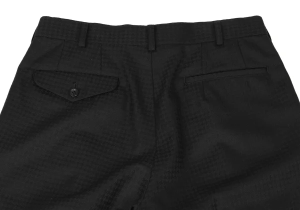 COMME des GARCONS HOMME DEUX Wool Houndstooth Tuck Pants K-170752_011