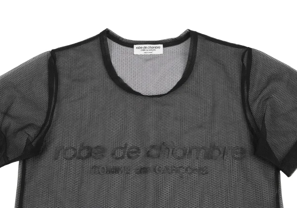 robe de chambre COMME des GARCONS Logo Print Mesh T Shirt K-170758_003