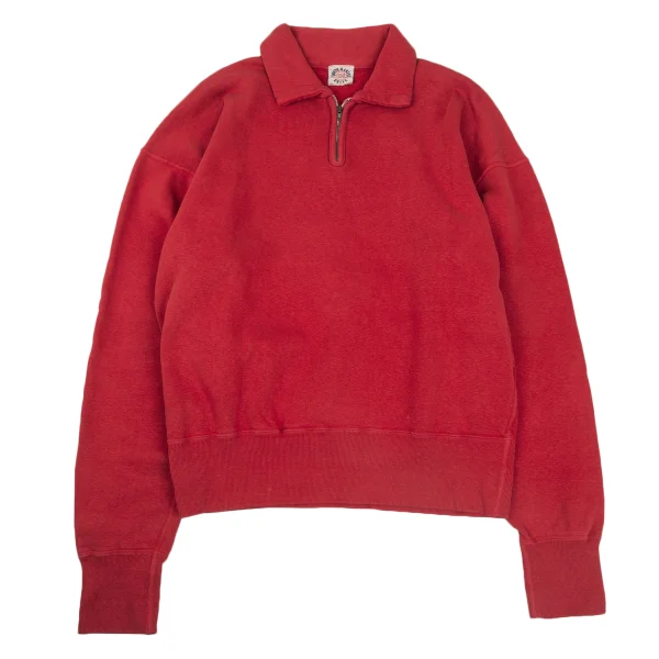 NORTH MARINE DRIVE Dyed Cotton Half Zip Sweatshirt Red 4 K-170759_001