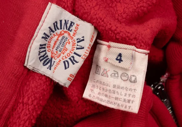 NORTH MARINE DRIVE Dyed Cotton Half Zip Sweatshirt K-170759_012