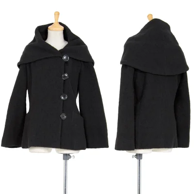 YOSHIE INABA L'EQUIPE Wool Nylon Big Collar Jacket