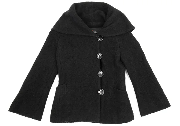 YOSHIE INABA L'EQUIPE Wool Nylon Big Collar Jacket K-170760_002