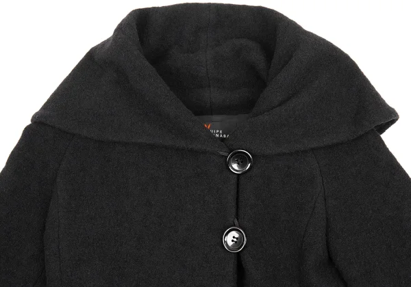 YOSHIE INABA L'EQUIPE Wool Nylon Big Collar Jacket K-170760_003