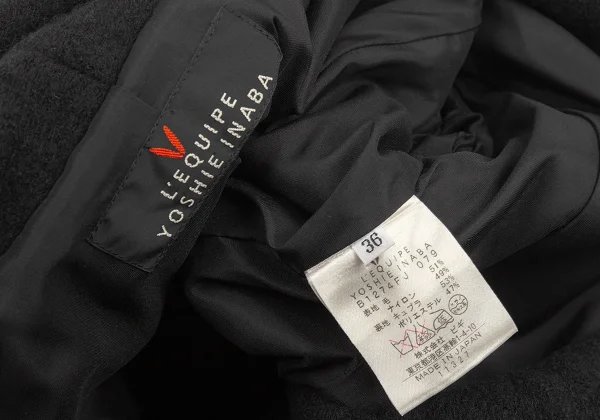 YOSHIE INABA L'EQUIPE Wool Nylon Big Collar Jacket K-170760_016