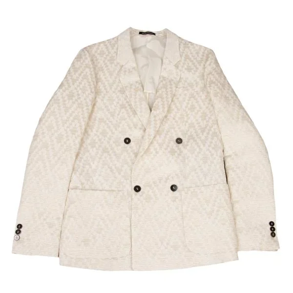 EMPORIO ARMANI Poly Brend Design Woven Jacket Ivory 48 K-170762_001