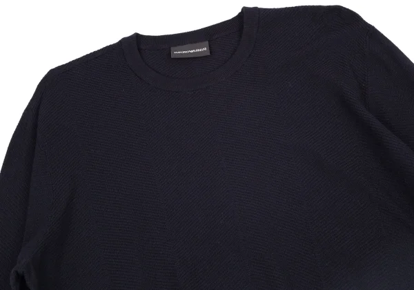 EMPORIO ARMANI Herringbone Woven Knit Top K-170763_002