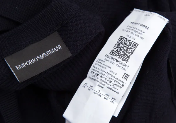 EMPORIO ARMANI Herringbone Woven Knit Top K-170763_012