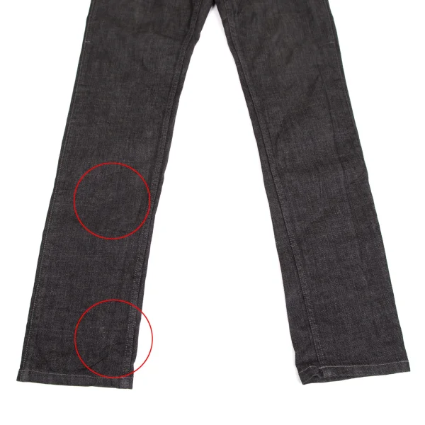 DOLCE&GABBANA Leather Plate Denim Pants K-170764_008