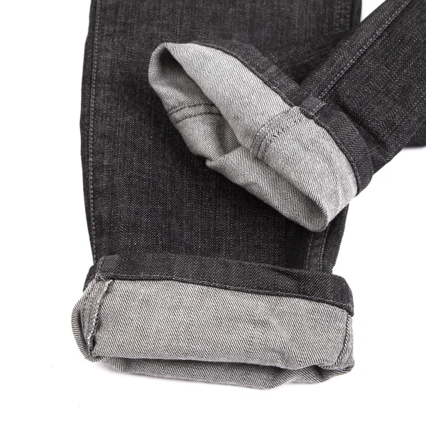 DOLCE&GABBANA Leather Plate Denim Pants K-170764_011