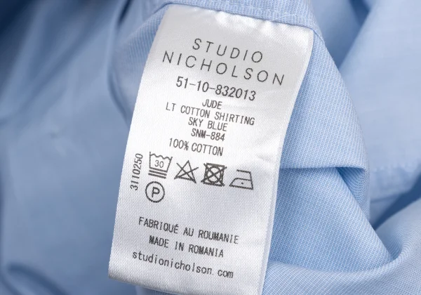 STUDIO NICHOLSON Button Down Cotton Shirt K-170765_016