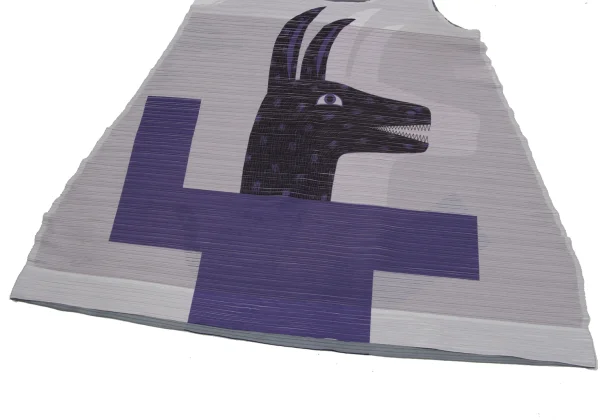 PLEATS PLEASE Kazumasa NAGAI Horizontal Pleated Animal Print Tunic K-170768_007