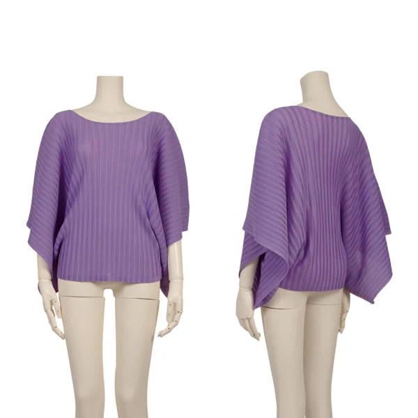 PLEATS PLEASE Wide Sleeves Top Purple 3 K-170775_001