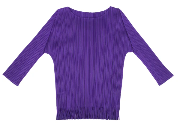 PLEATS PLEASE Hem Fringe Cutting T Shirt K-170776_002