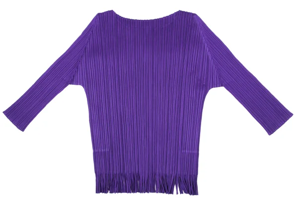 PLEATS PLEASE Hem Fringe Cutting T Shirt K-170776_010