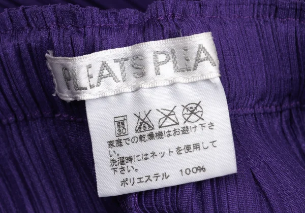 プリーツプリーズPLEATS PLEASE プリーツヘムフリンジカッティングスカート 紫3 K-170777_012