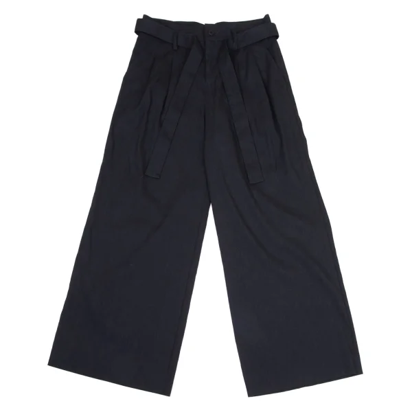 ISSEY MIYAKE HaaT Blended Linen Belt Wide Pants Purple 2 K-170781_001