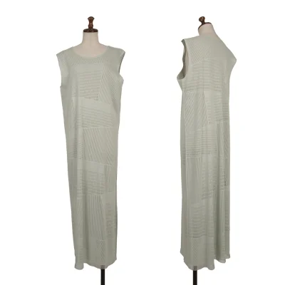 PLEATS PLEASE A-POC INSIDE Pattern Cutting Fringe Sleeveless Dress