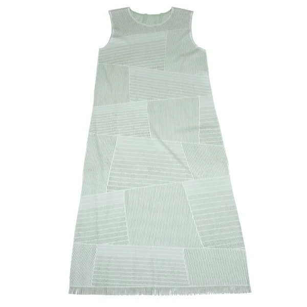 PLEATS PLEASE A-POC INSIDE Pattern Cutting Fringe Sleeveless Dress K-170783_002