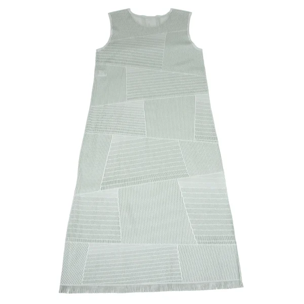 PLEATS PLEASE A-POC INSIDE Pattern Cutting Fringe Sleeveless Dress K-170783_009