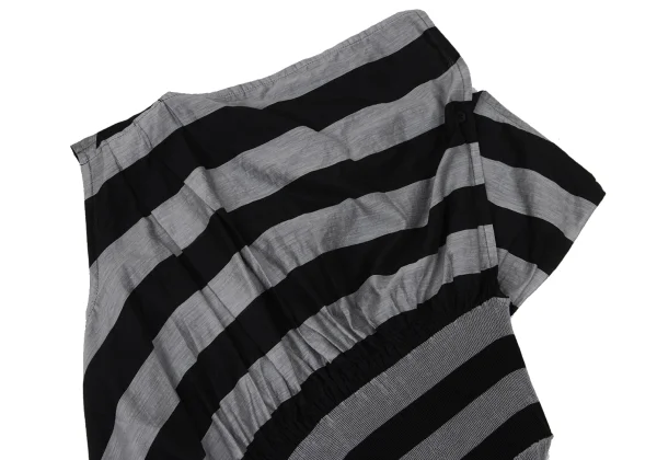 ISSEY MIYAKE CASSINI Sheer Striped Sleeveless Top K-170785_003