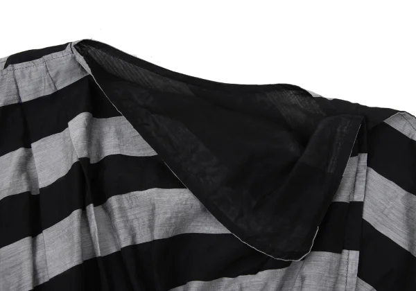 ISSEY MIYAKE CASSINI Sheer Striped Sleeveless Top K-170785_005