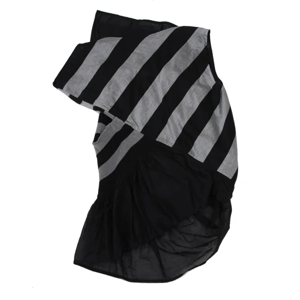 ISSEY MIYAKE CASSINI Sheer Striped Sleeveless Top K-170785_012