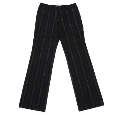 ISSEY MIYAKE Cotton Blend Stretch Striped Pants