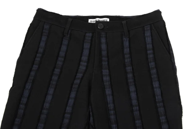 ISSEY MIYAKE Cotton Blend Stretch Striped Pants K-170786_002