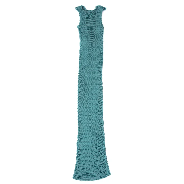 ISSEY MIYAKE SPONGY Zigzag Pleated Sleeveless Dress K-170789_002