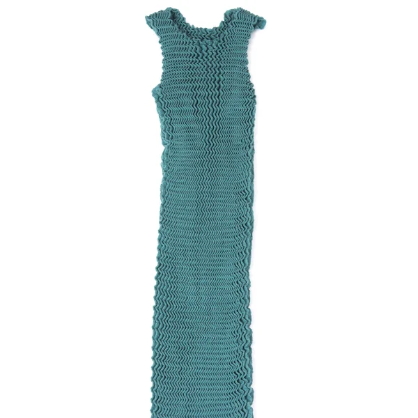 ISSEY MIYAKE SPONGY Zigzag Pleated Sleeveless Dress K-170789_003