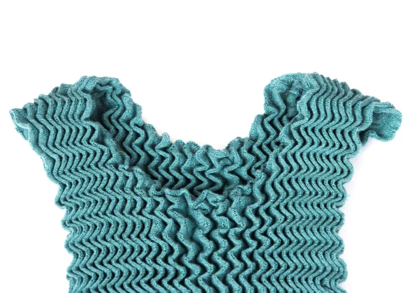 ISSEY MIYAKE SPONGY Zigzag Pleated Sleeveless Dress K-170789_005